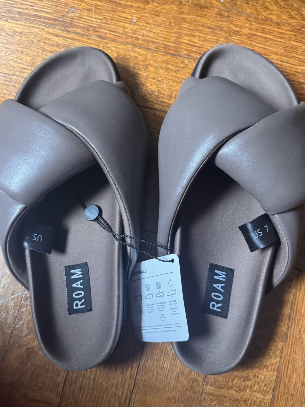 ROAM Neutral Crisscross Slide in Taupe